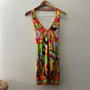 Colorful Sleeveless Patterned Dress